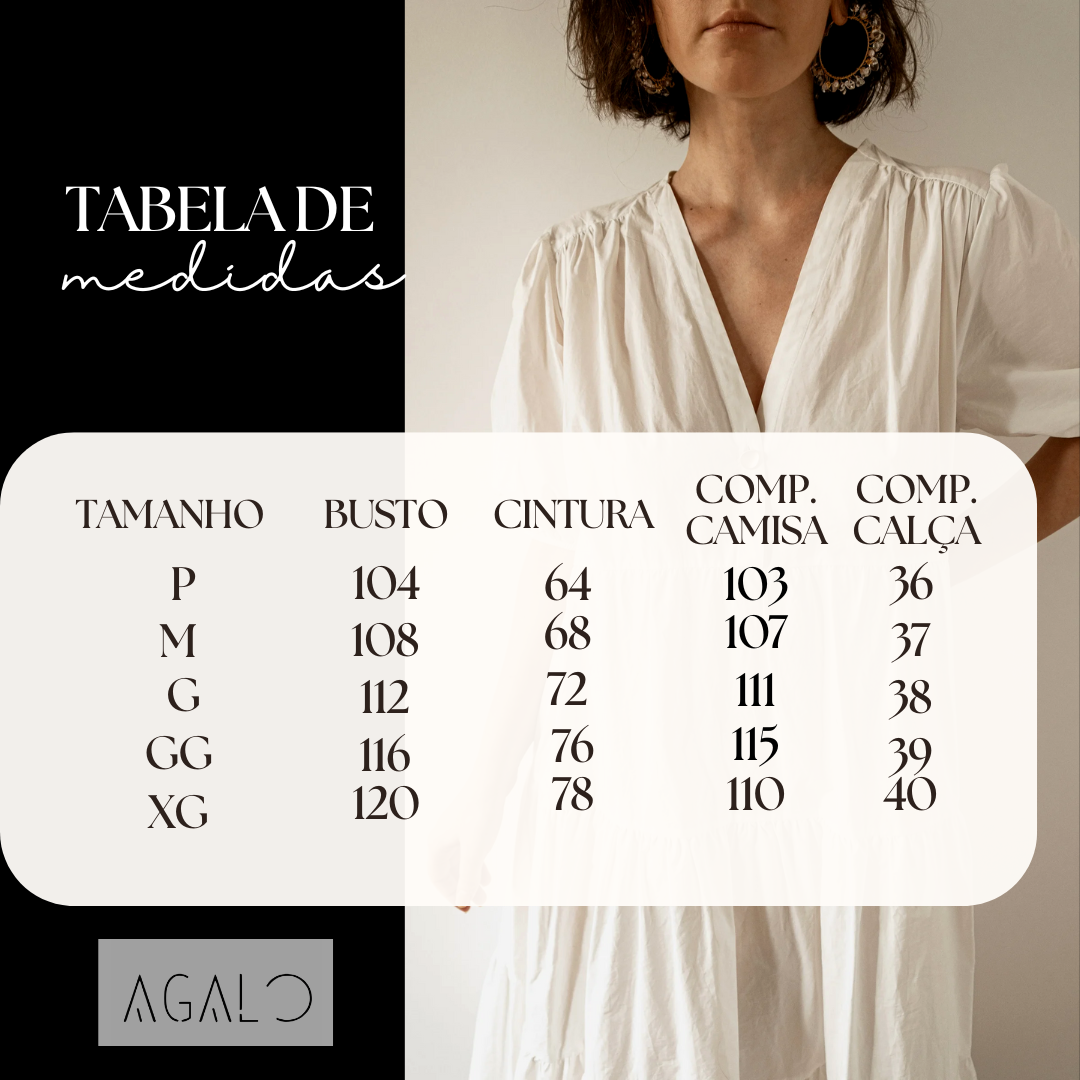 Conjunto Feminino Camisa Botão Short Estampado Sirena