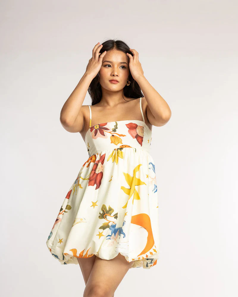 Vestido Curto Balonê Alcinha Almas