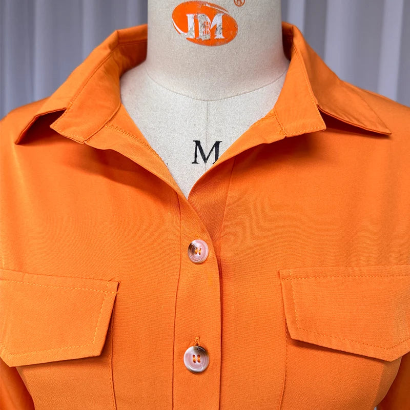 Macacão Feminino Longo Botões Manga Longa Virgínia