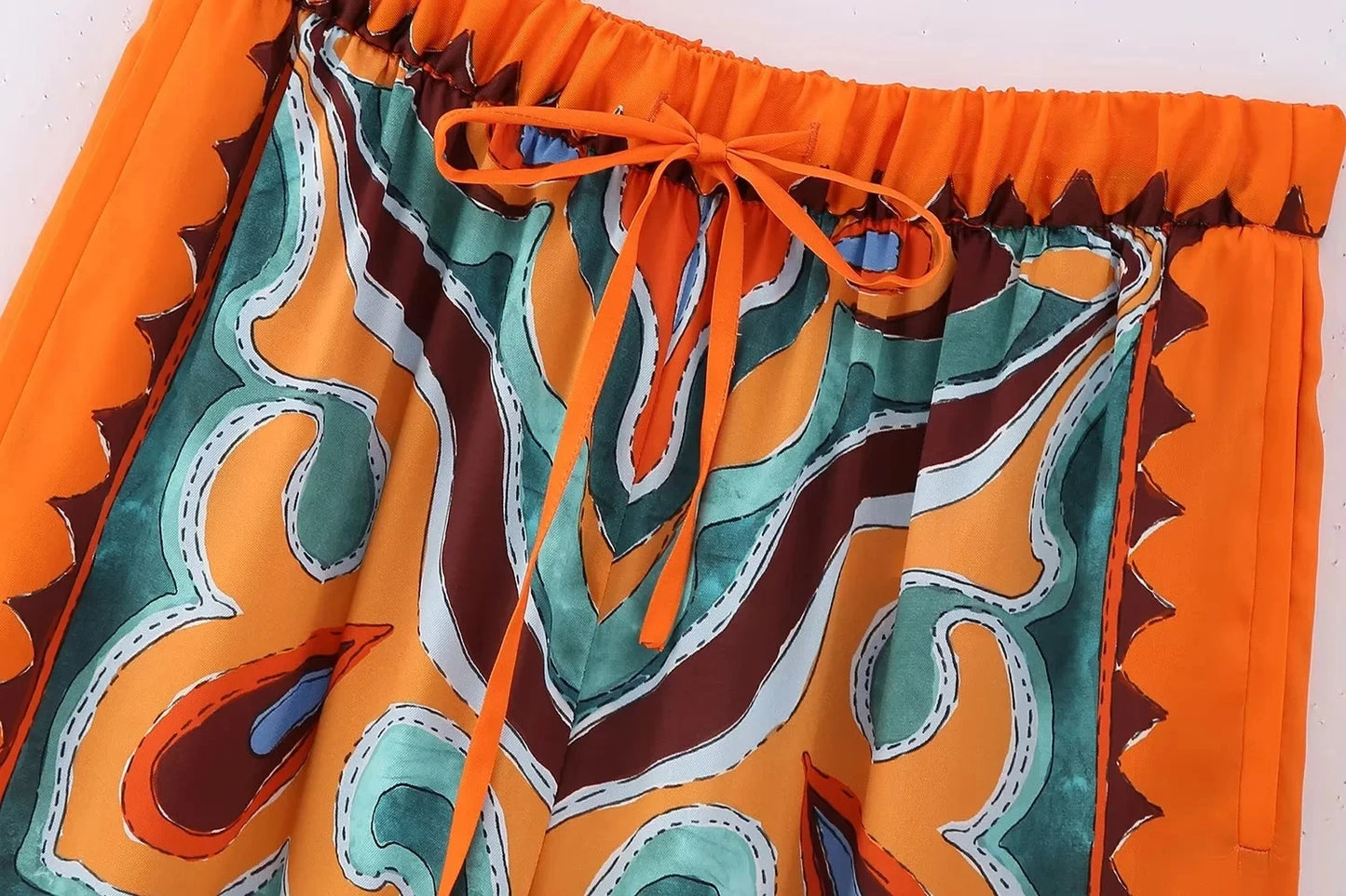 Conjunto Feminino Bandana e Calça Estampado Boho Isa