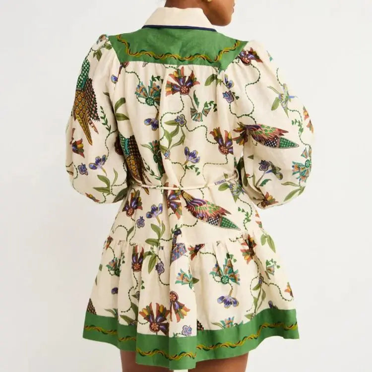 Vestido Natura Birds