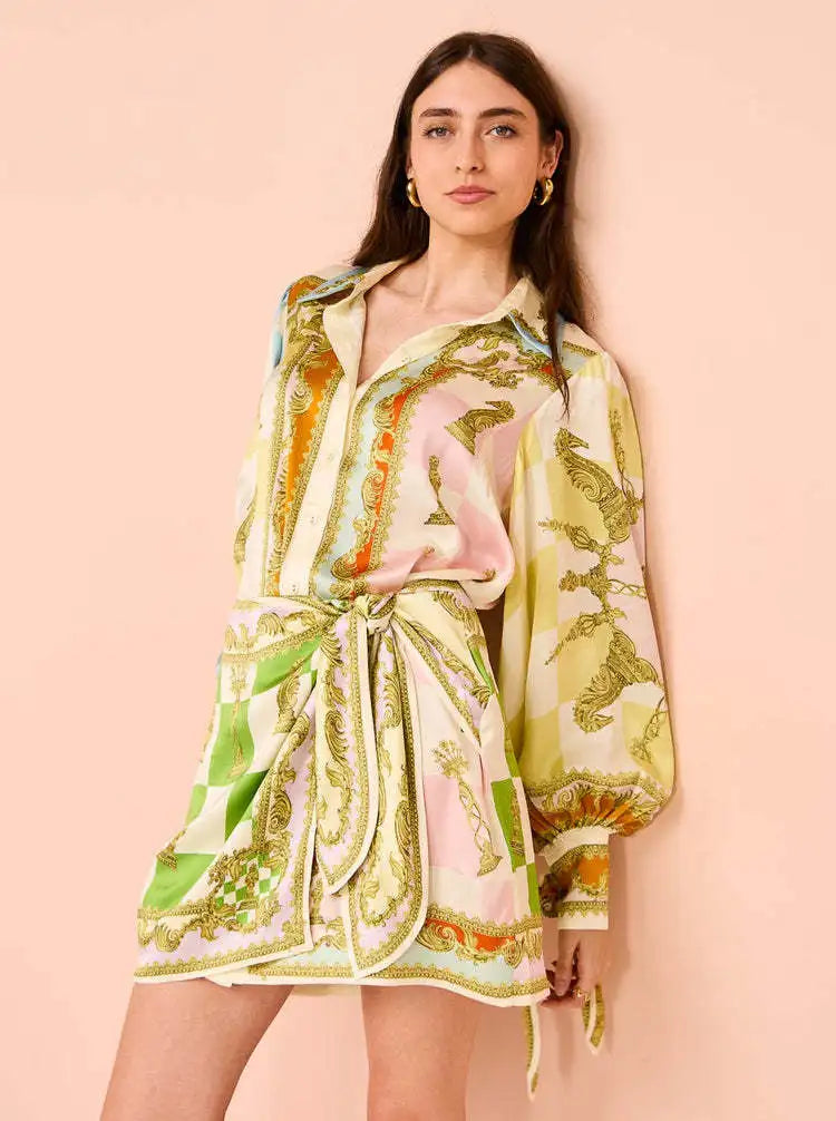 Vestido Chess Amarração