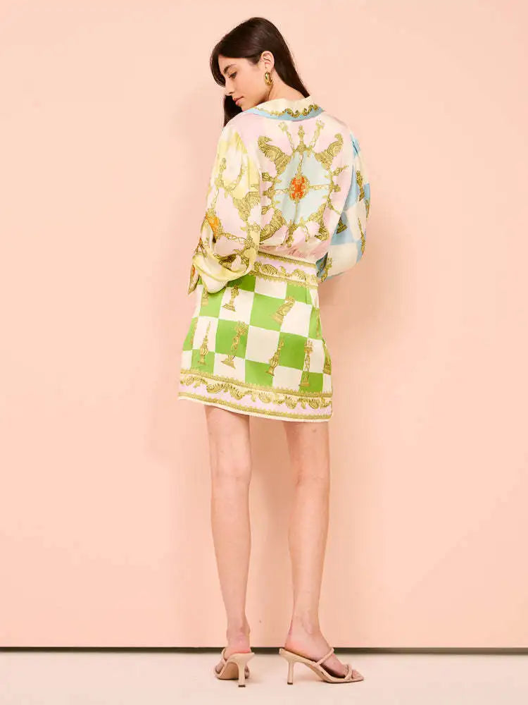 Vestido Chess Amarração