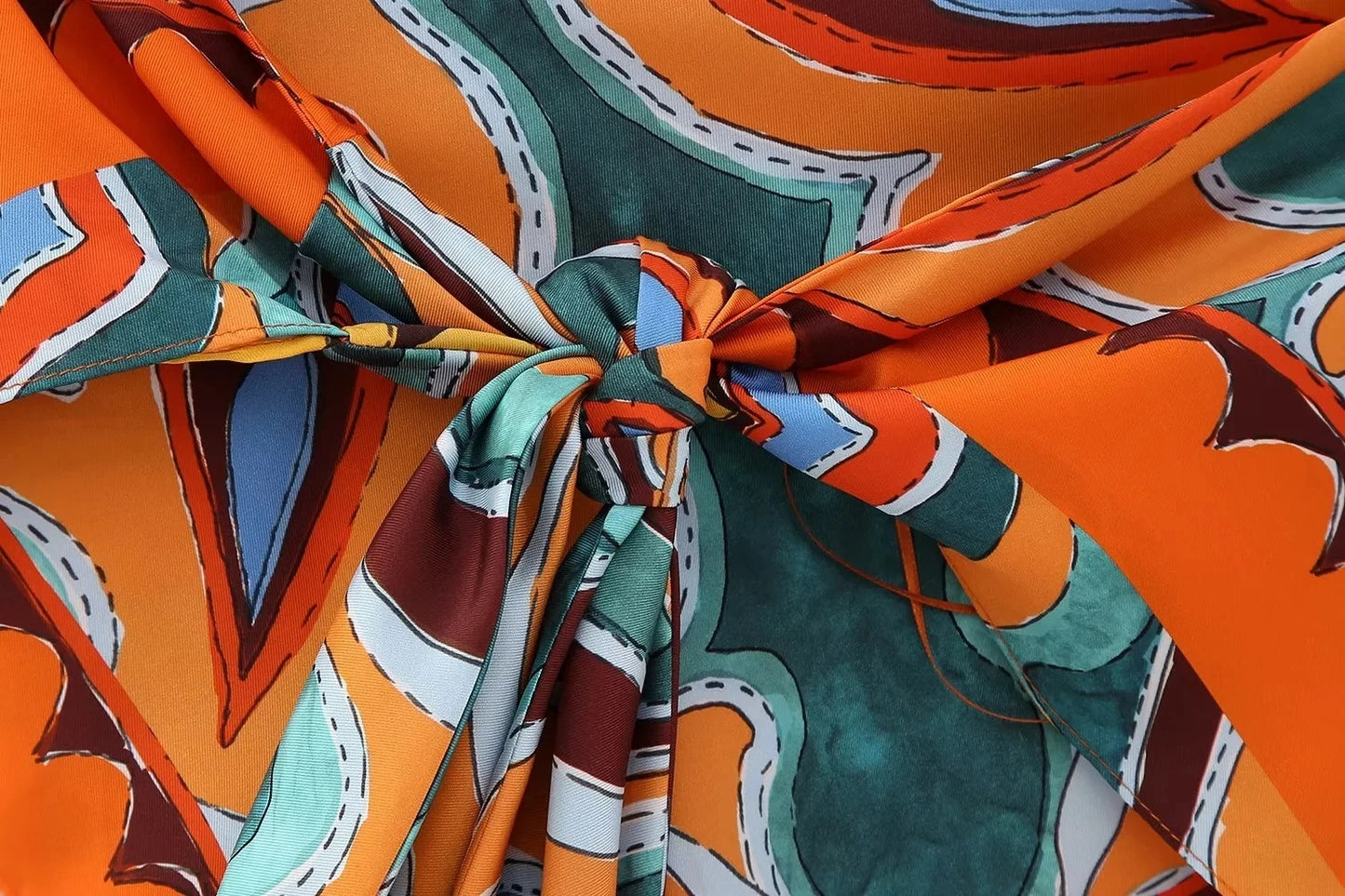 Conjunto Feminino Bandana e Calça Estampado Boho Isa