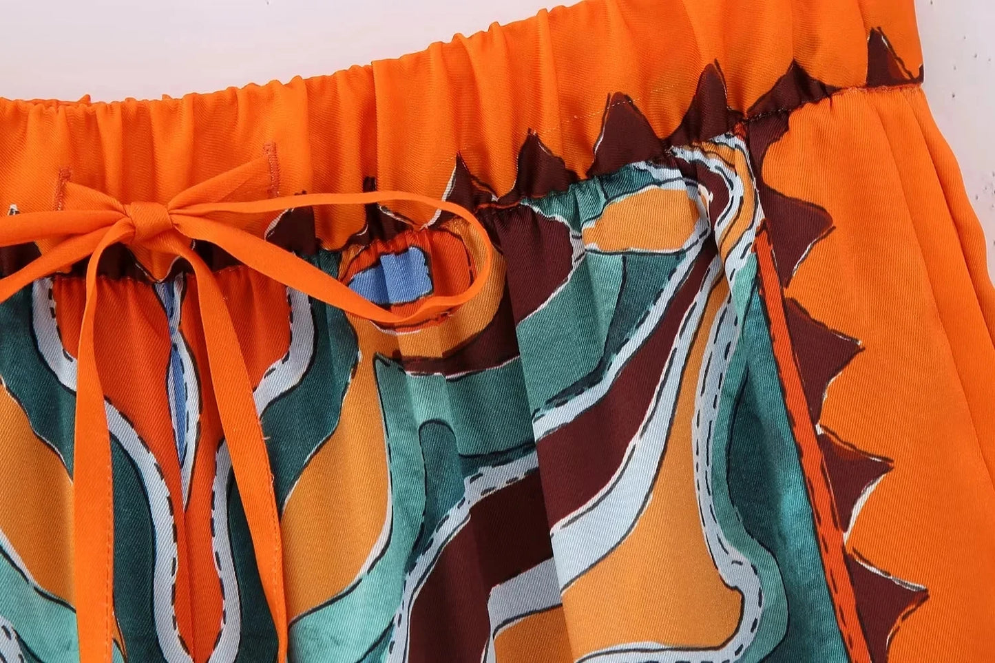 Conjunto Feminino Bandana e Calça Estampado Boho Isa