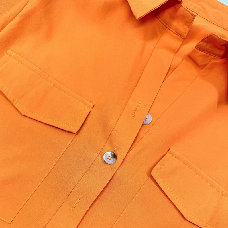 Macacão Feminino Longo Botões Manga Longa Virgínia