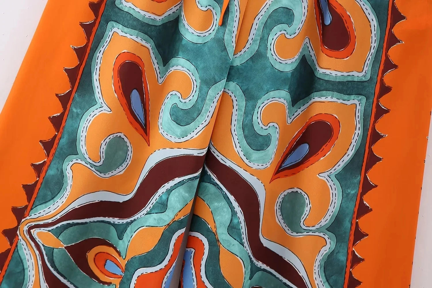 Conjunto Feminino Bandana e Calça Estampado Boho Isa