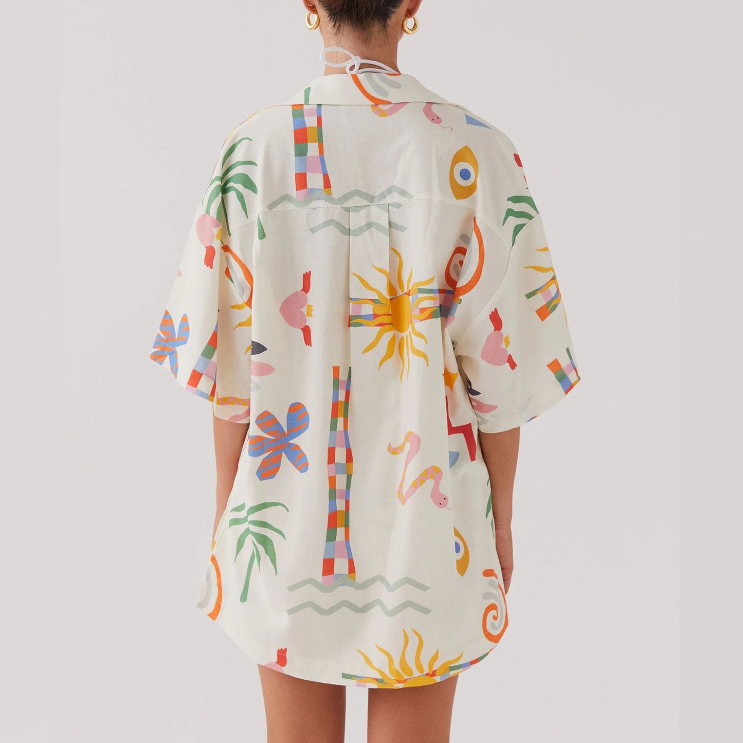 Conjunto Feminino Short e Camisa Estampado Fiorella