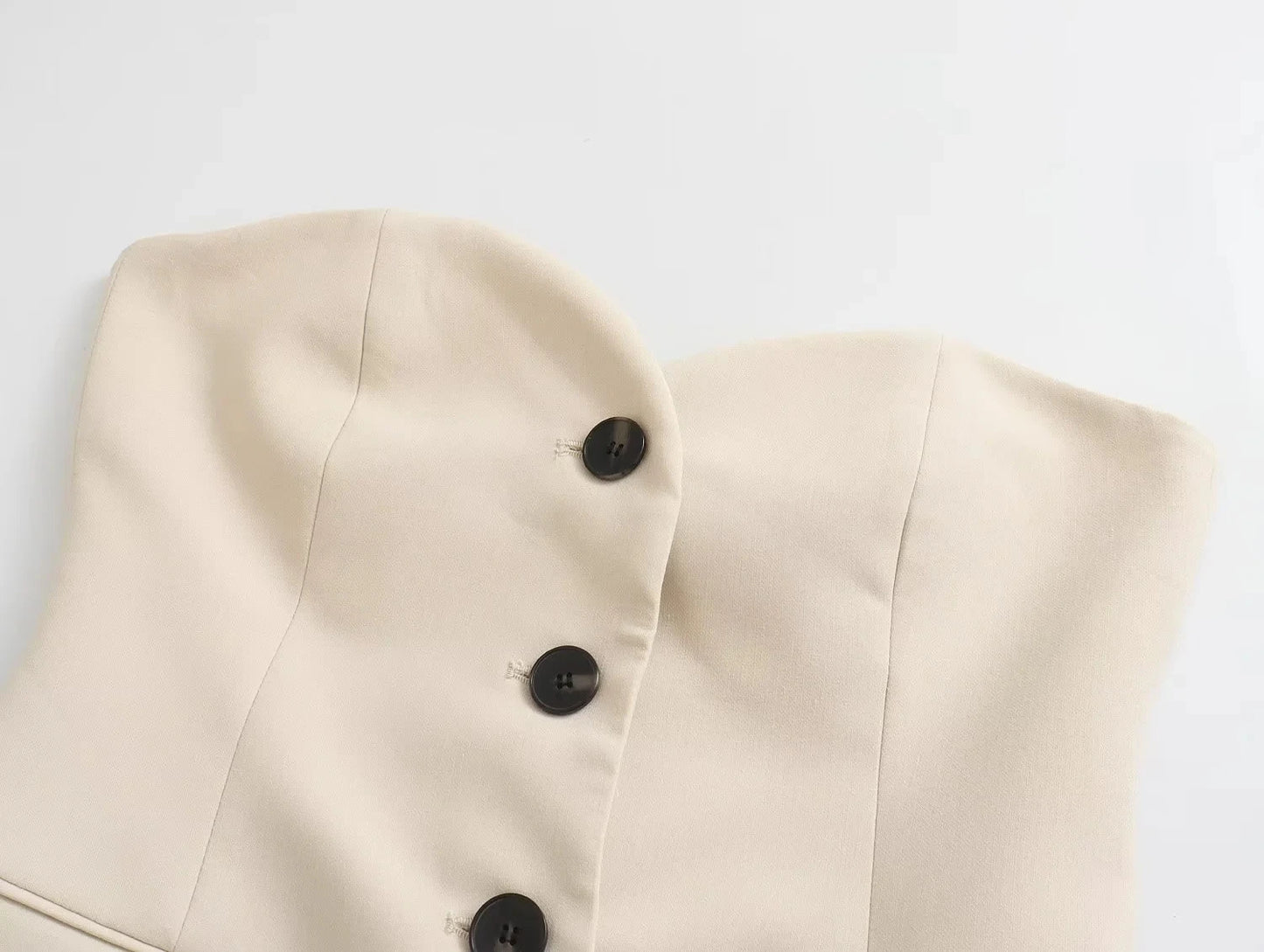 Conjunto Feminino Alfaiataria Tomara que Caia Botões Calça Martinez