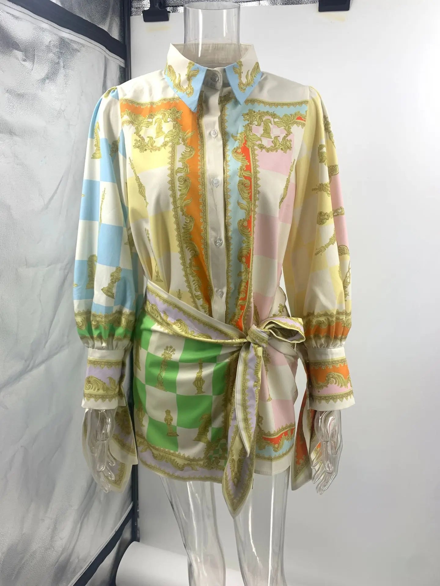 Vestido Chess Amarração