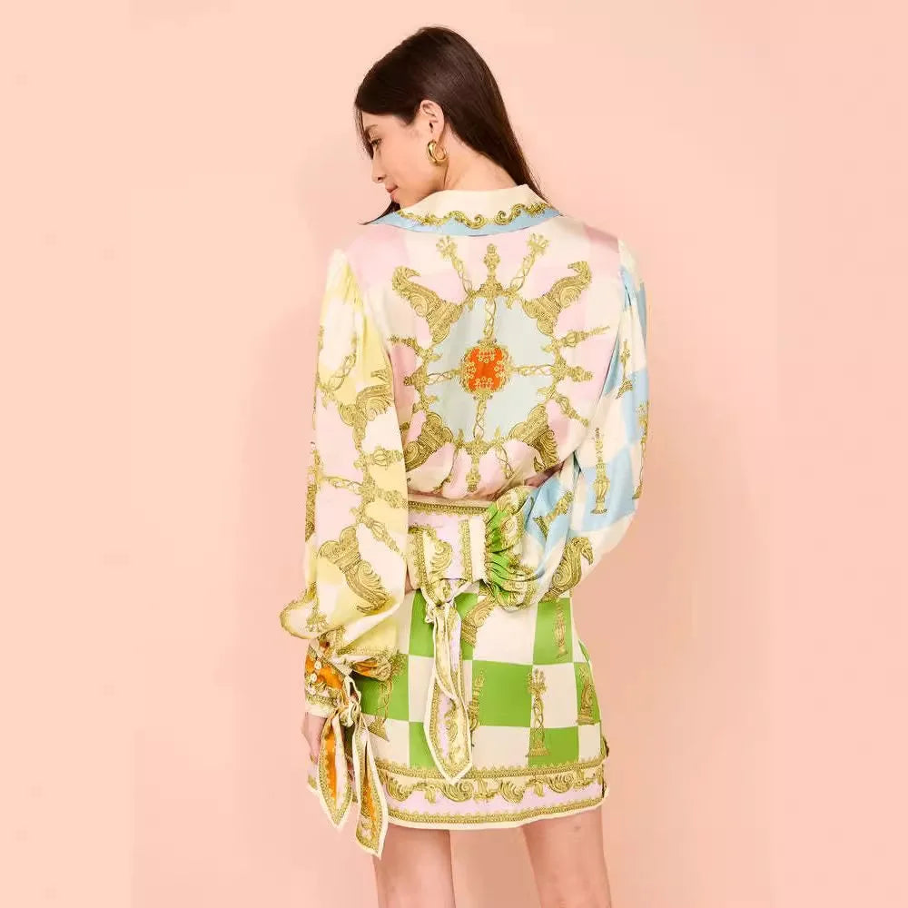 Vestido Chess Amarração