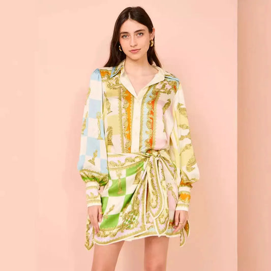 Vestido Chess Amarração