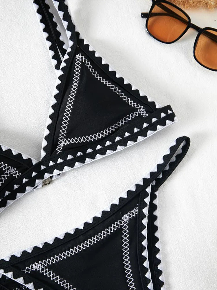 Biquíni Alcinha Borda Estampada Noronha