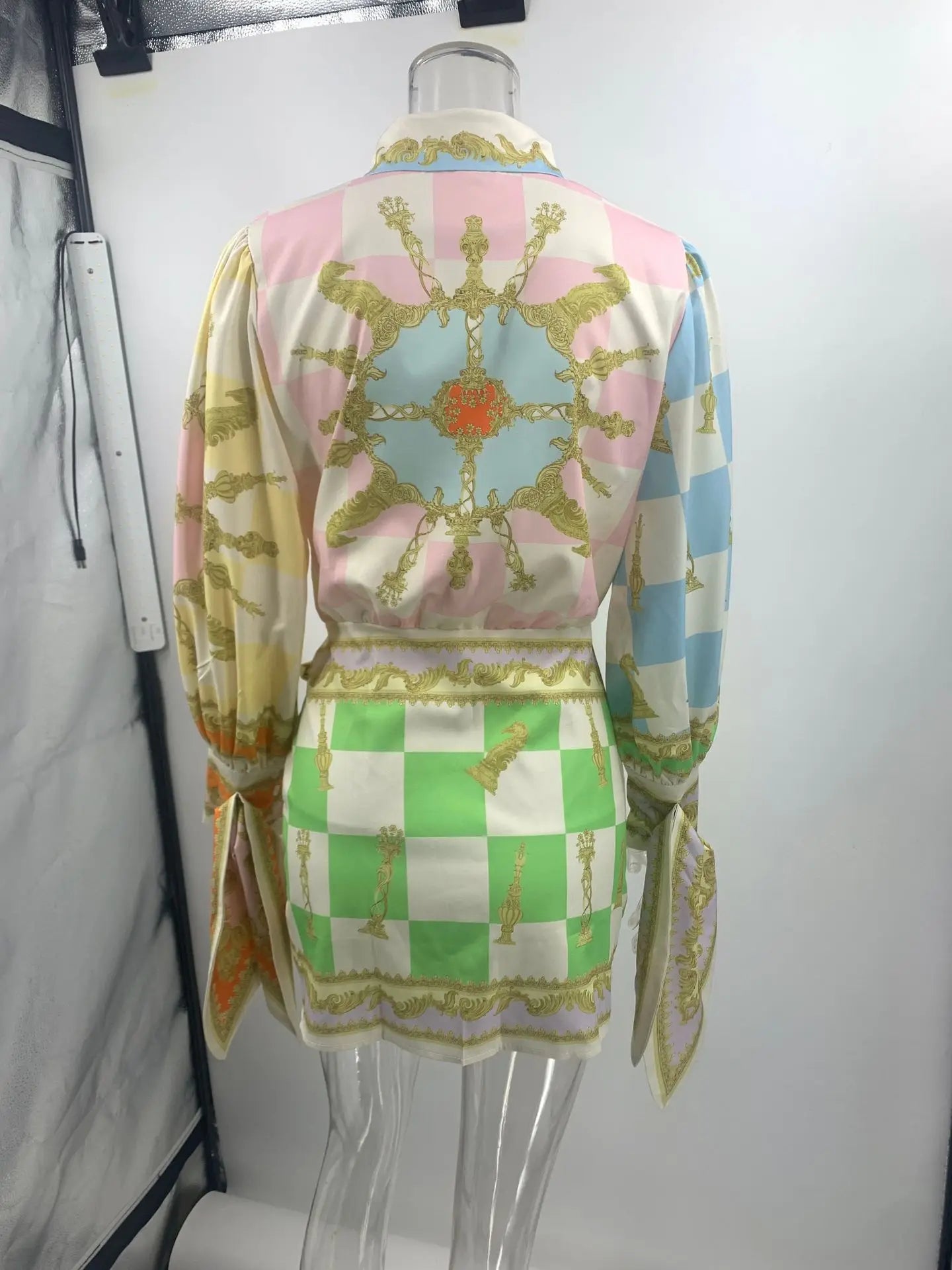 Vestido Chess Amarração