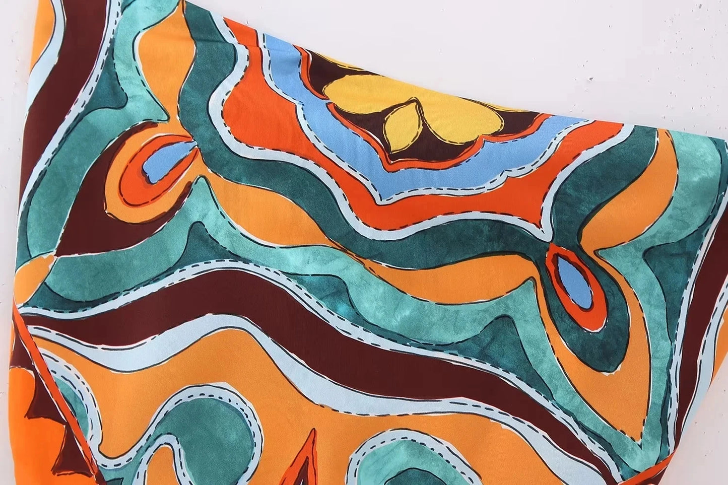 Conjunto Feminino Bandana e Calça Estampado Boho Isa