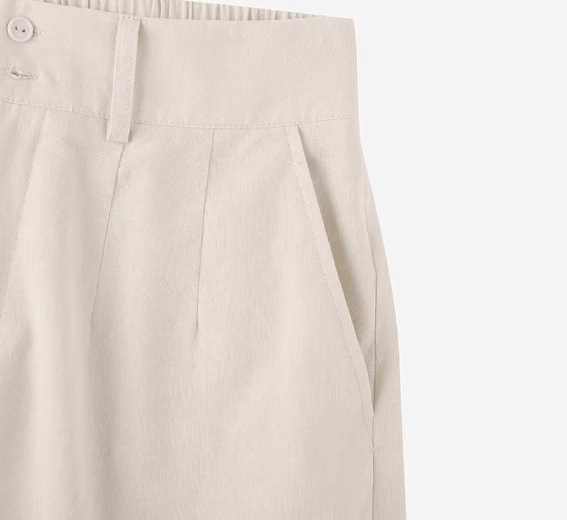 Conjunto Camisa Botão Short Elástico Viscolinho Millos