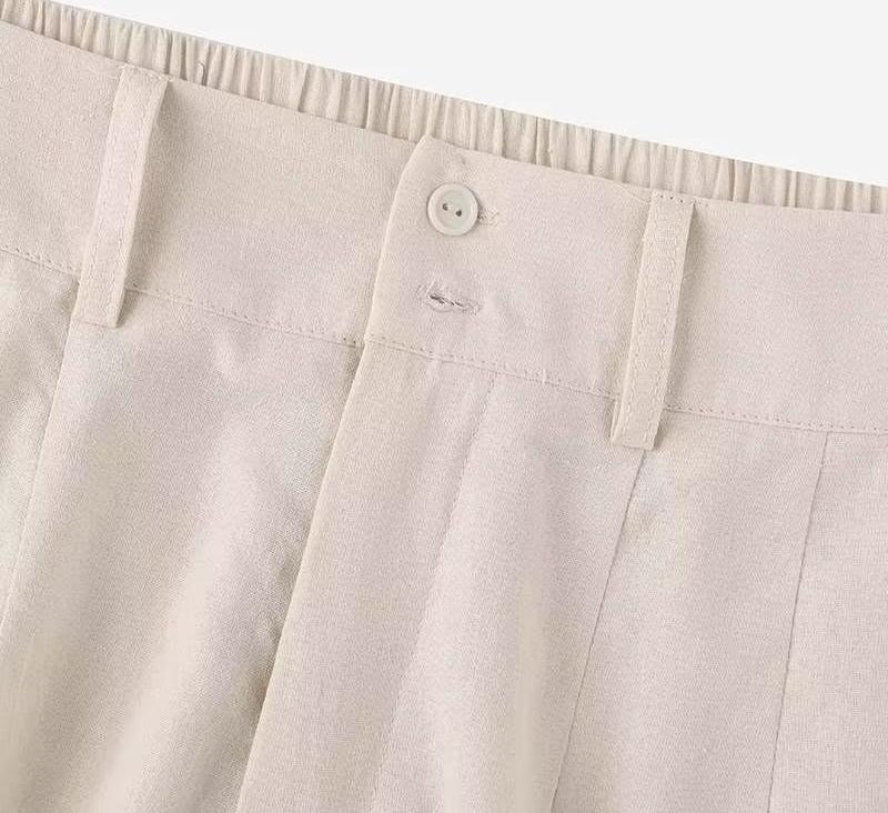 Conjunto Camisa Botão Short Elástico Viscolinho Millos