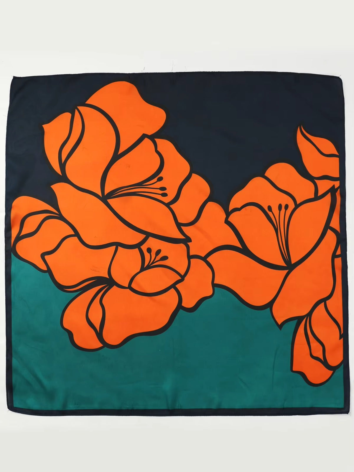 Lenço Estampado Toque de Seda Petalo