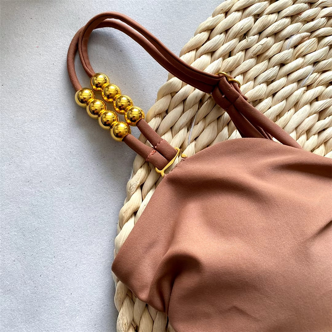 Conjunto Maiô Aplicações Frontal Pareô Sanchez