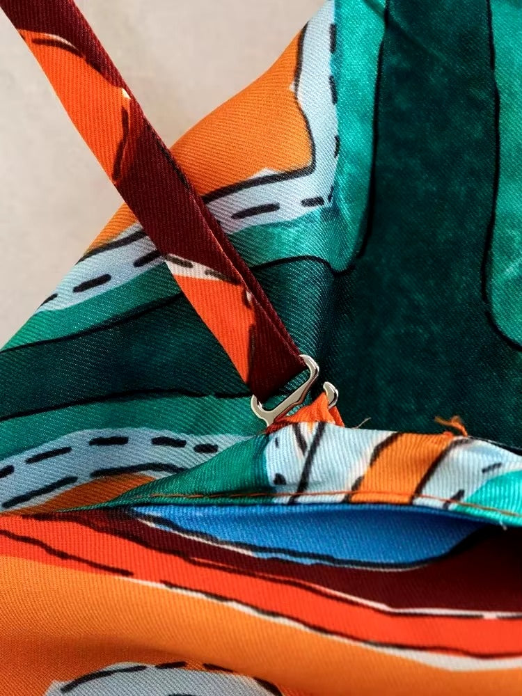 Conjunto Feminino Bandana e Calça Estampado Boho Isa