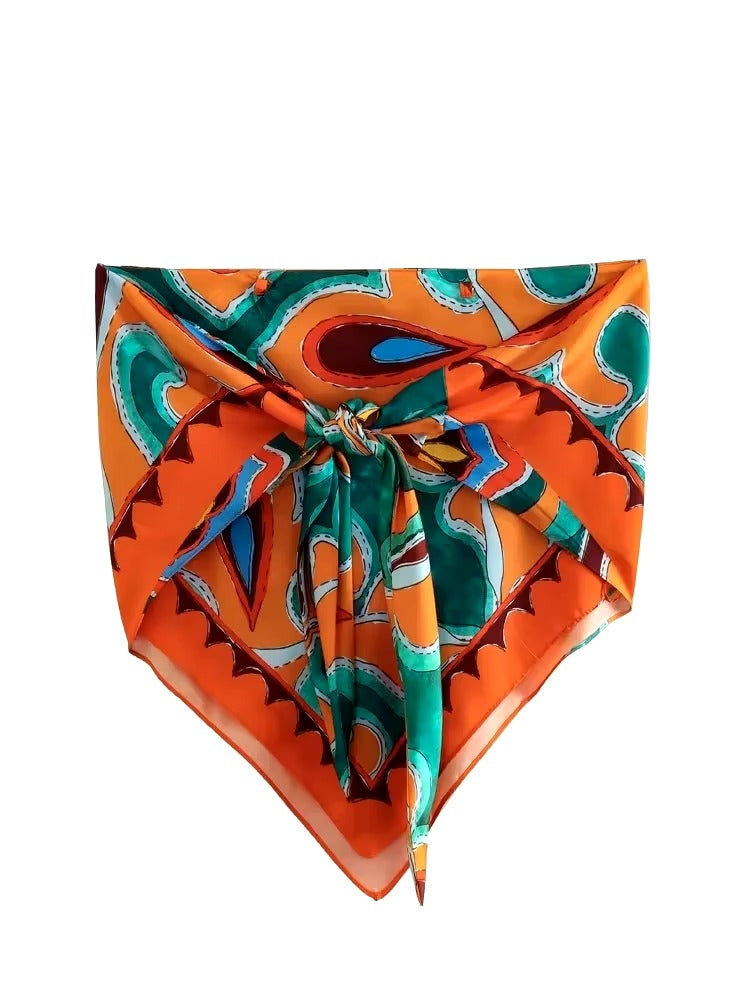 Conjunto Feminino Bandana e Calça Estampado Boho Isa