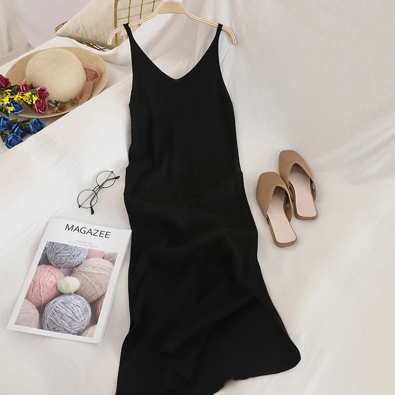 Vestido Longo Modal Canelado Alcinha Sexy