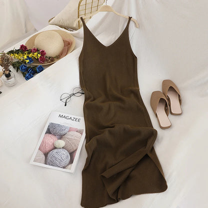 Vestido Longo Modal Canelado Alcinha Sexy