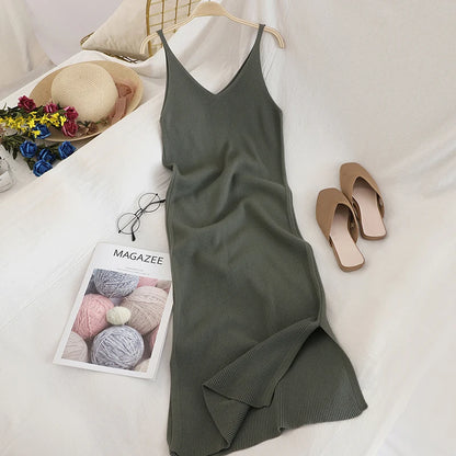 Vestido Longo Modal Canelado Alcinha Sexy