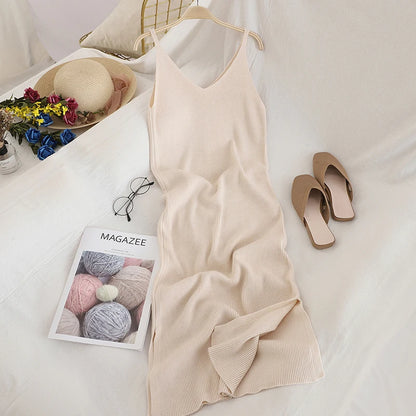 Vestido Longo Modal Canelado Alcinha Sexy