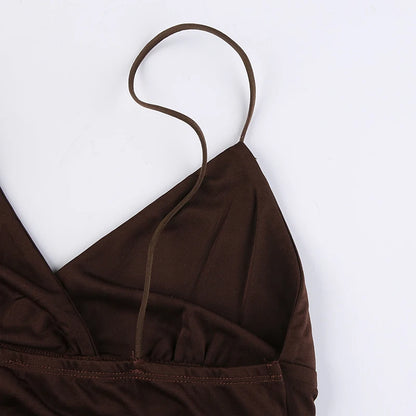 Vestido Curto Alcinha Sexy Marrom