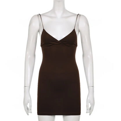 Vestido Curto Alcinha Sexy Marrom