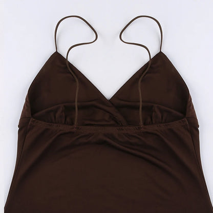 Vestido Curto Alcinha Sexy Marrom