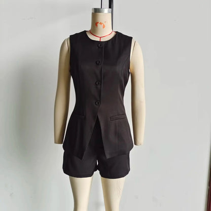 Colete Blusa Botões Alfaiataria Anne