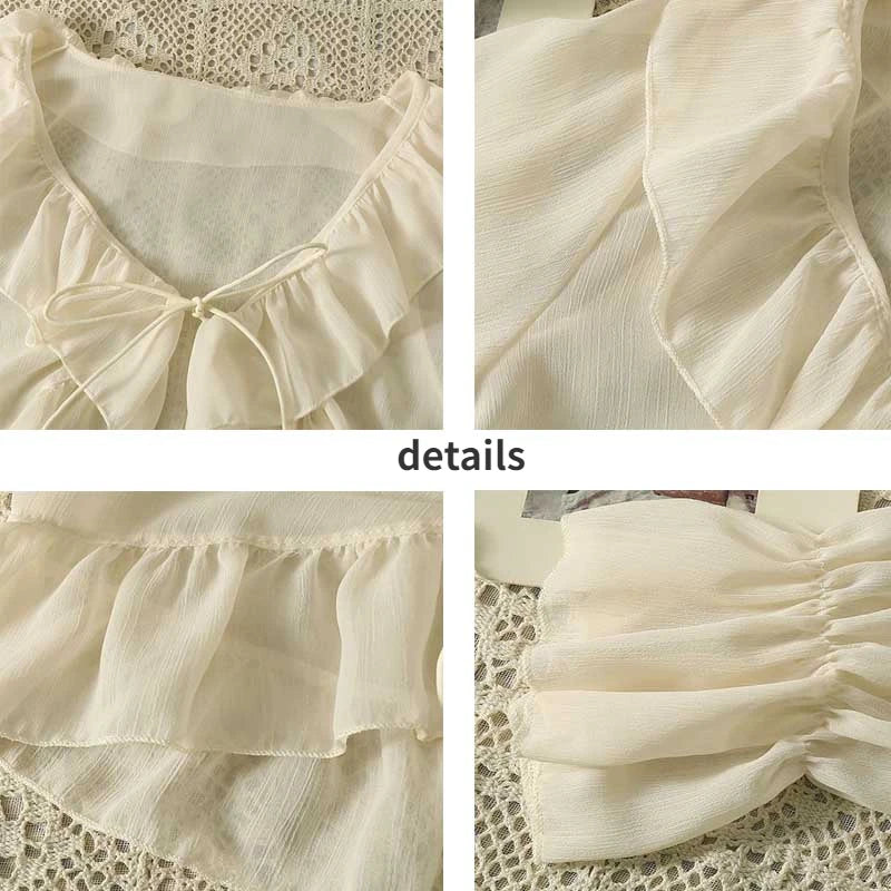 Camisa Feminina Babados Amarração Flaire
