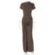 Vestido Longo Luxo Drapeado Frontal Amarração nas Costas