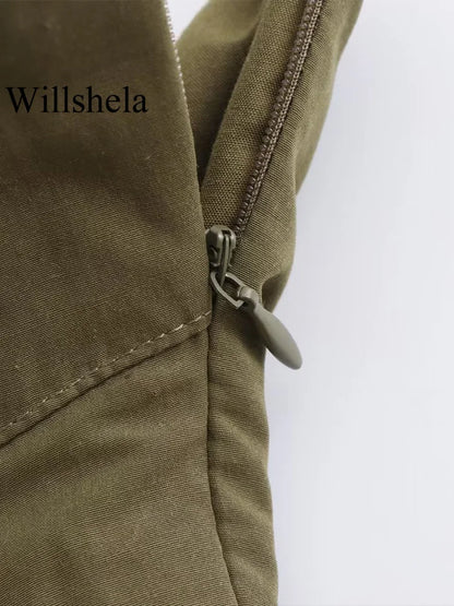 Macacão Tomara que Caia Verde Militar Andy