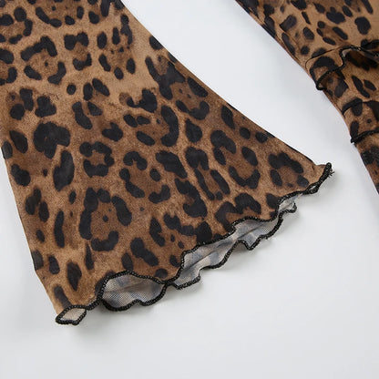 Blusa Flaire Oncinha Amarração Frontal Vintage Boho