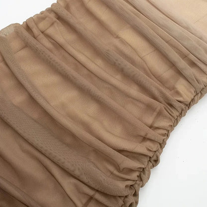 Vestido Curto Sexy Tule Degradê Alcinha Boho Chic