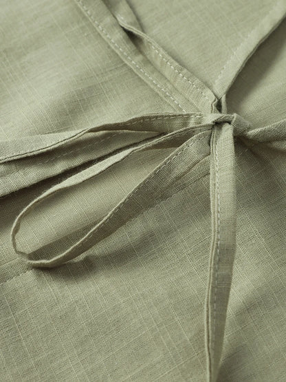 Camisa Feminina Viscolinho Amarração Frontal Isla