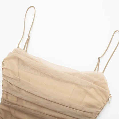 Vestido Curto Sexy Tule Degradê Alcinha Boho Chic