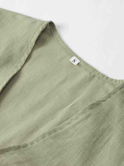 Camisa Feminina Viscolinho Amarração Frontal Isla