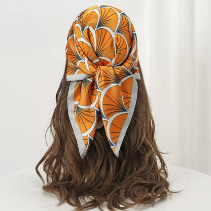 Lenço Estampado Toque de Seda Pavone