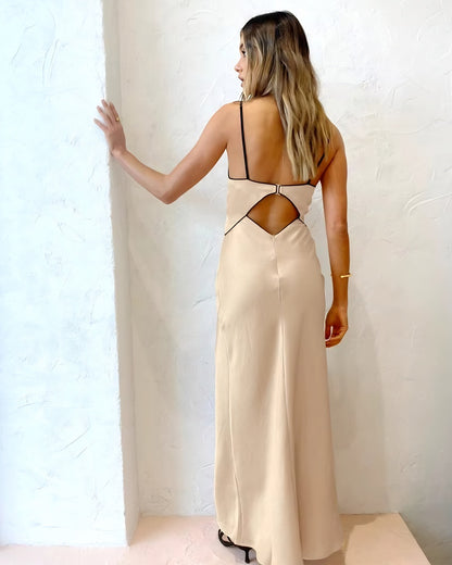 Vestido Emma Bege