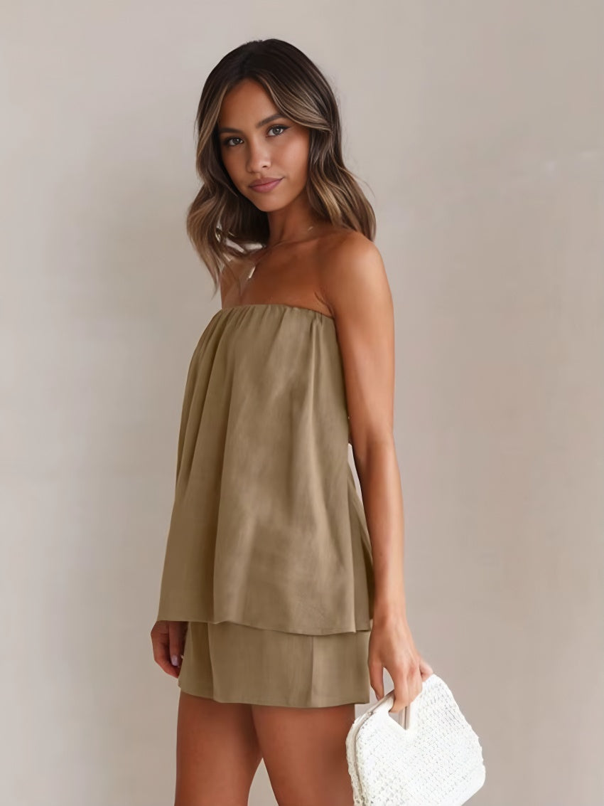 Conjunto Top Tomara que Caia Short Maxine