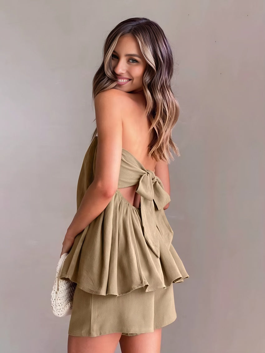 Conjunto Top Tomara que Caia Short Maxine